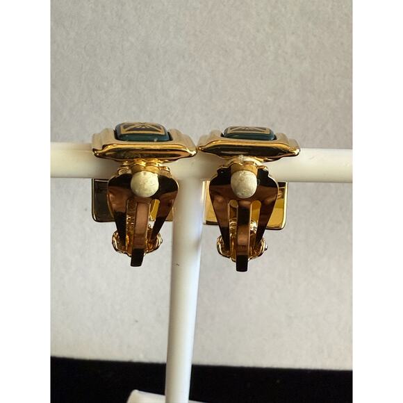 Hermes‎ Earrings, Cloisonne, Multicolor, Amazing Lion graphic! GORGEOUS! BOX - Picture 6 of 7